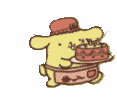 Gif animé Chandeleur crêpes chien